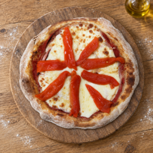 Pizza Jamón y morrones