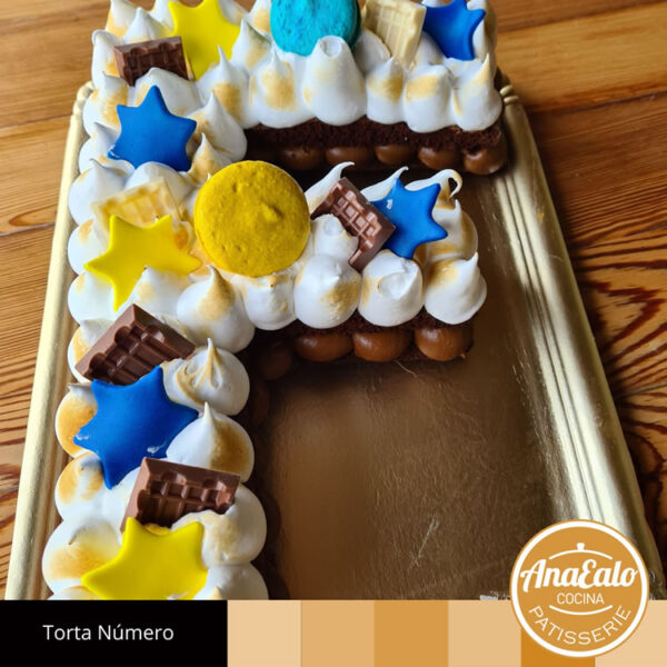 Torta Número Biscochuelo c/crema Bariloche - Imagen 2