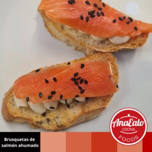 Brusqueta salmón ahumado